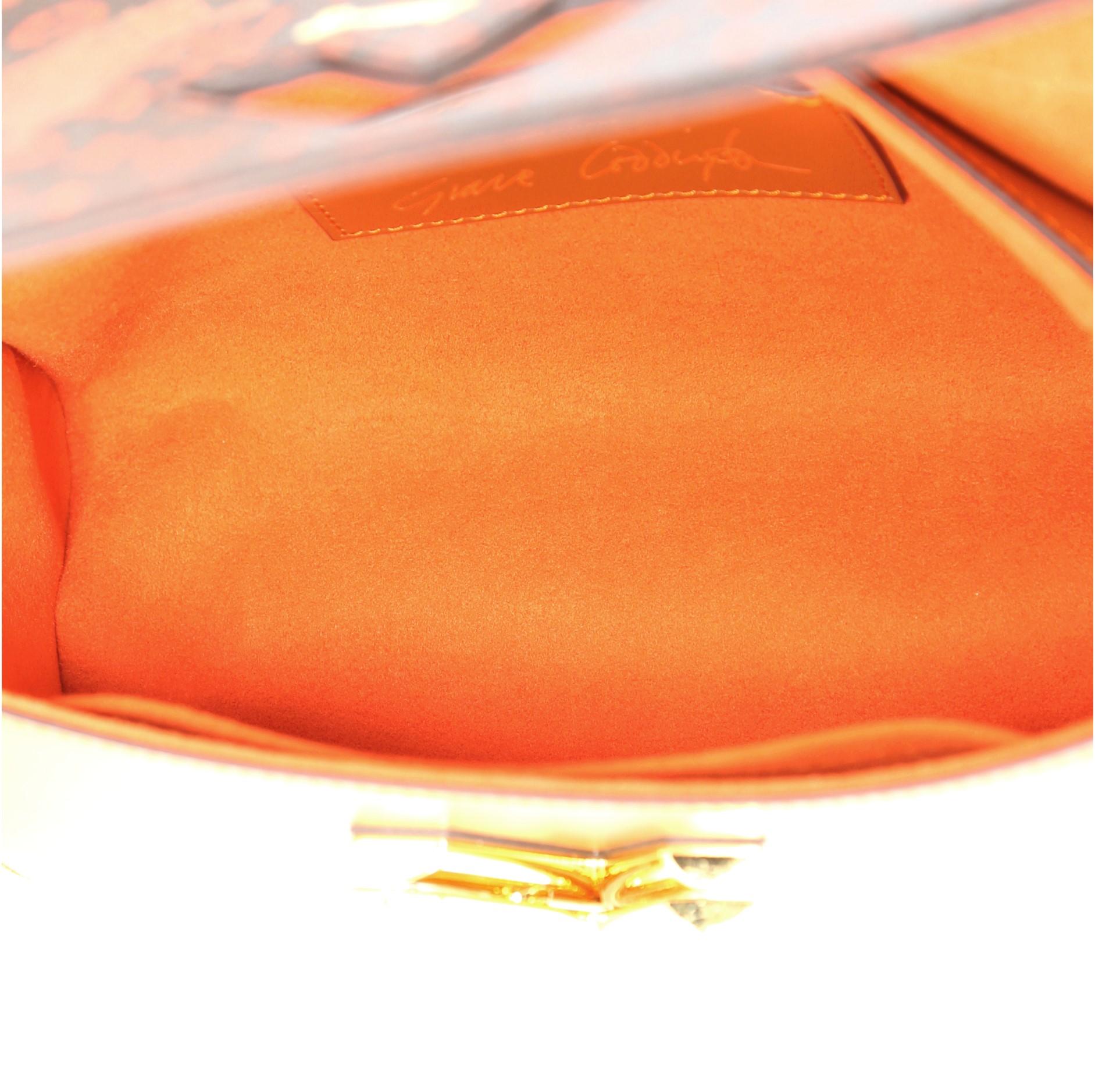 Brown Louis Vuitton Twist Handbag Limited Edition Grace Coddington Catogram Canvas MM