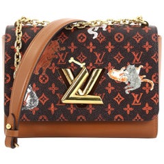 Louis Vuitton Twist Handbag Limited Edition Grace Coddington Catogram Canvas MM