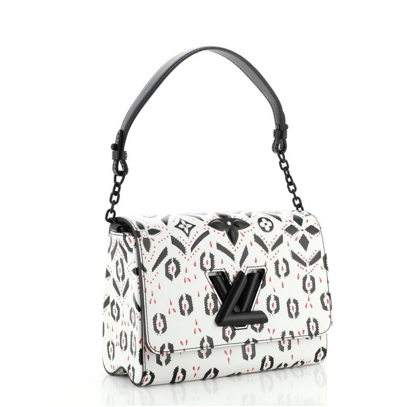 Gray Louis Vuitton Twist Handbag Limited Edition Graphic Leather MM