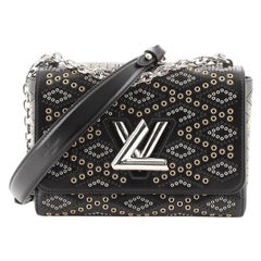 Louis Vuitton Twist Handtasche Limited Edition Tülle verschönert Leder M