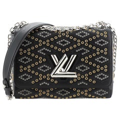Louis Vuitton Twist Handbag Limited Edition Grommet Embellished Leather MM