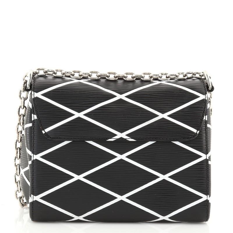 Black Louis Vuitton Twist Handbag Limited Edition Malletage Epi Leather PM
