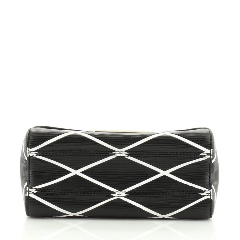 Louis Vuitton Black/White Malletage Epi Leather Twist PM Bag at 1stDibs