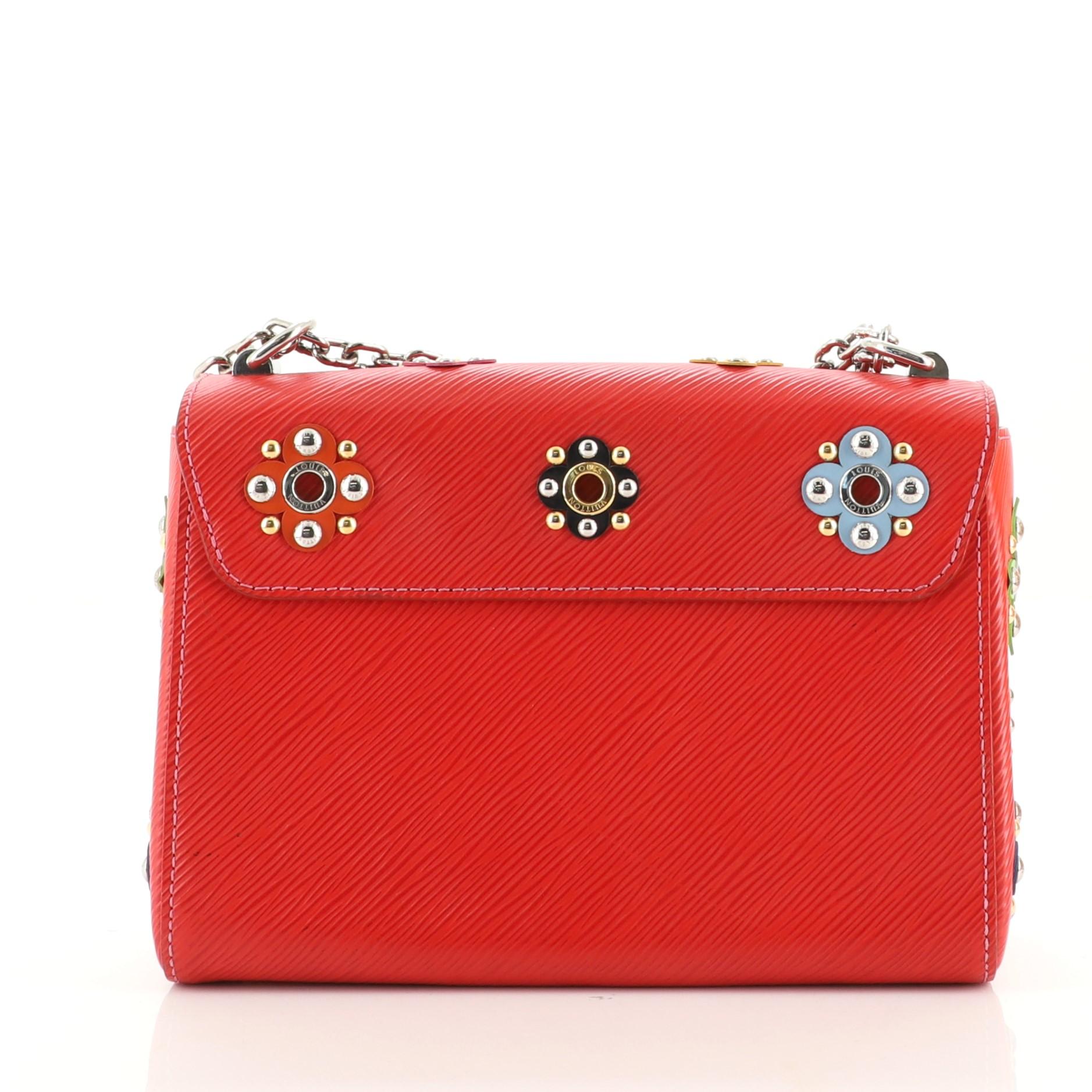 Louis Vuitton Twist Handtasche Limited Edition Mechanische Blumen Epi Leder MM im Zustand „Gut“ in NY, NY