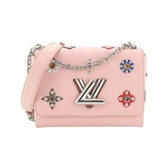 Louis Vuitton Twist Handbag Limited Edition Mechanical Flowers Epi Leather MM 