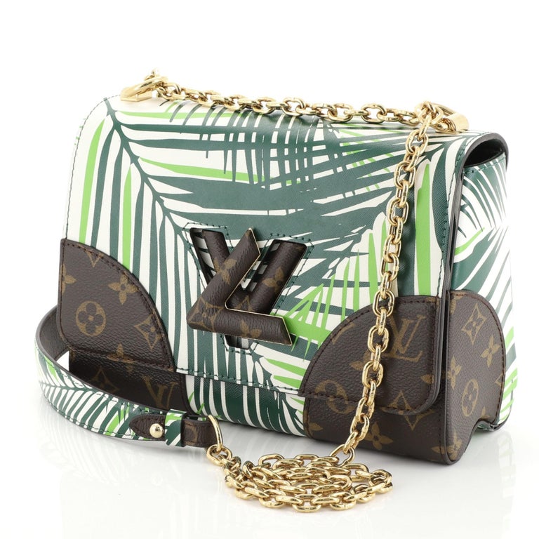 Louis Vuitton Twist Handbag Limited Edition Palm Print Leather with Monogram For Sale at 1stdibs