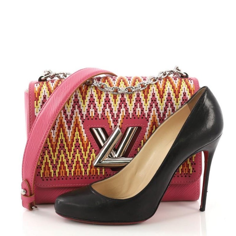 Louis Vuitton Twist Handbag Limited Edition Stitched Epi Leather MM at