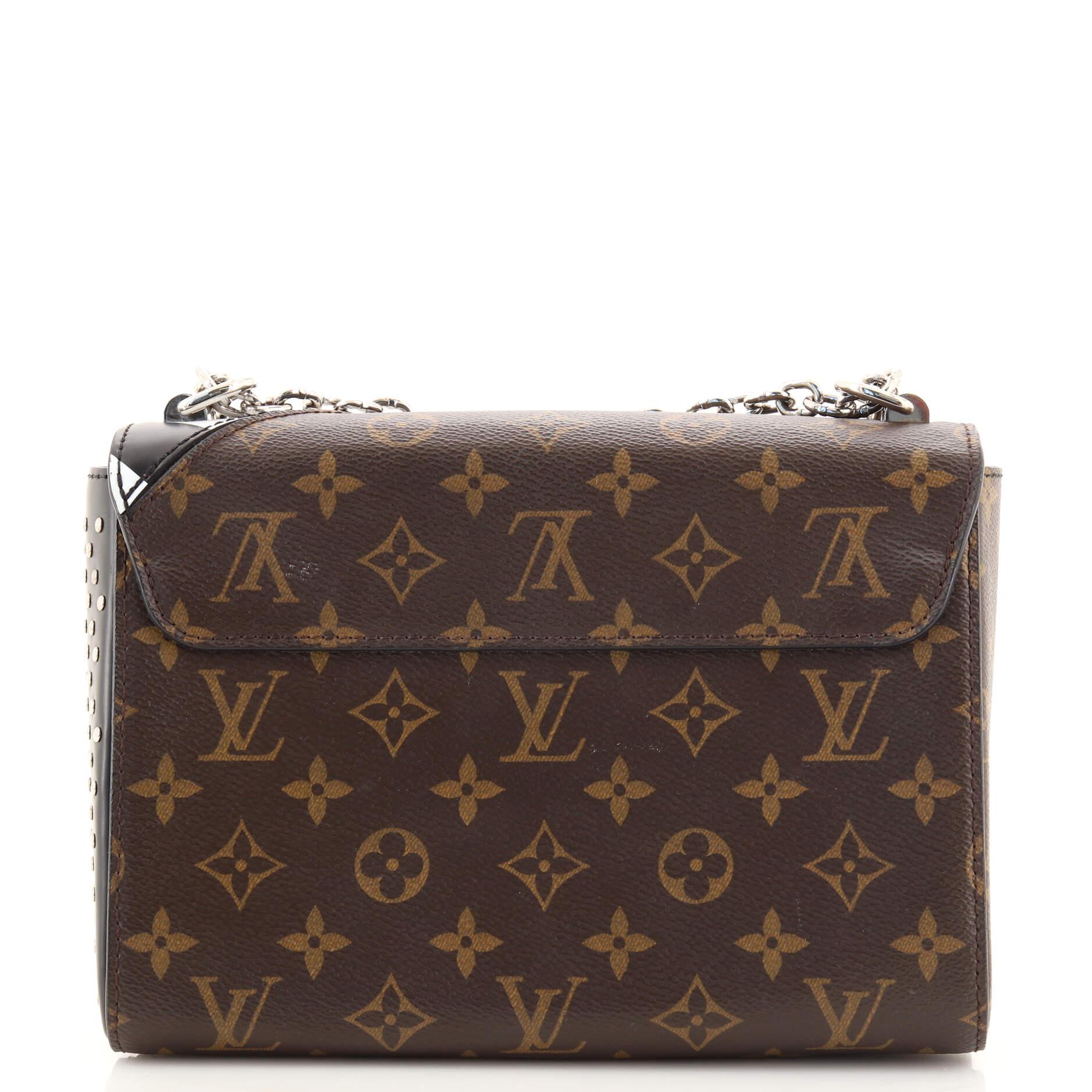 Louis Vuitton Twist Handbag Limited Edition Studded Monogram Canvas MM In Good Condition In NY, NY