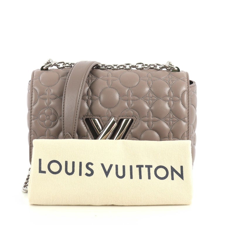 Louis Vuitton Twist Handbag Malletage Flower Lambskin MM at 1stdibs