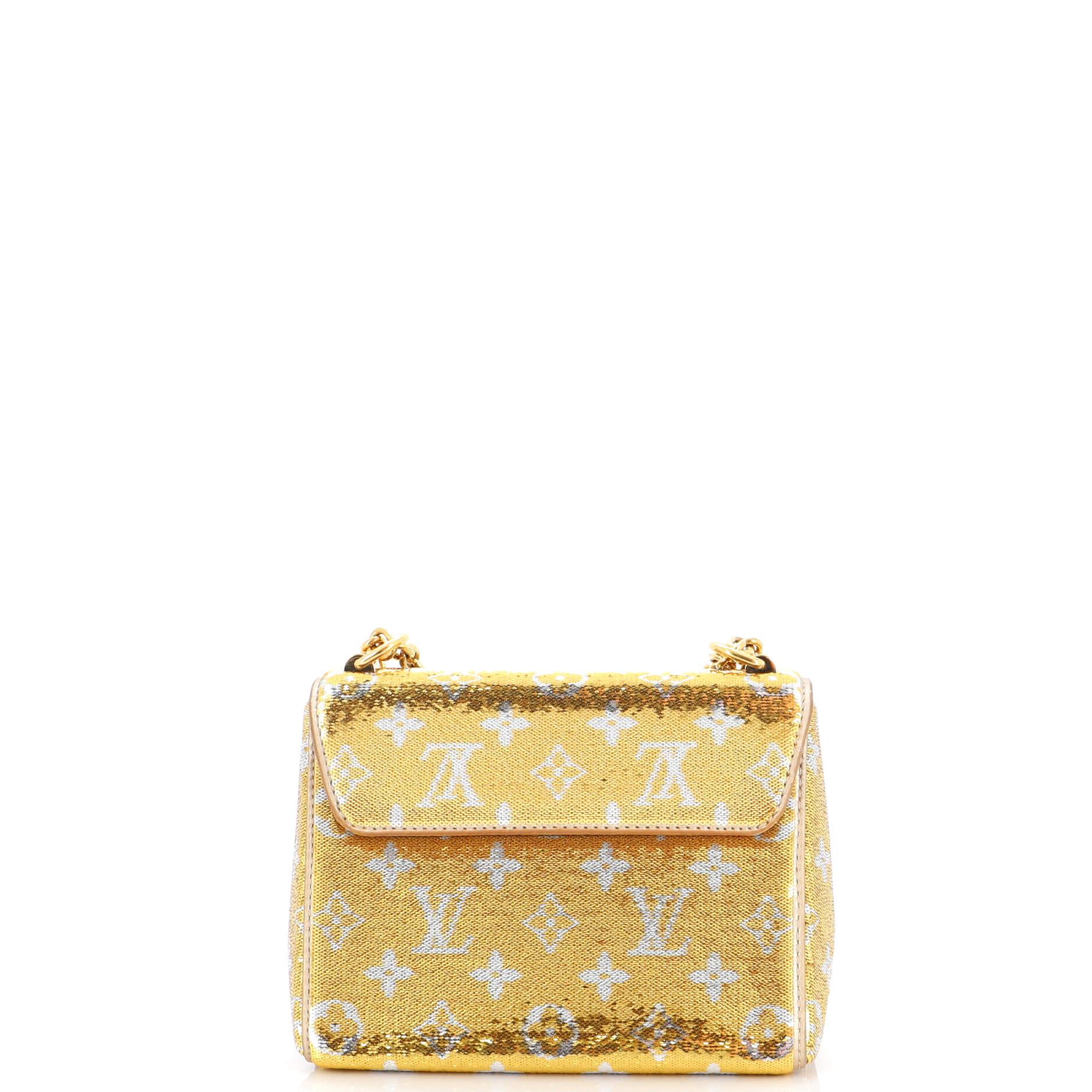 Louis Vuitton Twist Handbag Monogram Sequins PM In Good Condition In NY, NY