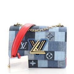 Louis Vuitton Twist Handtasche Patchwork Denim MM