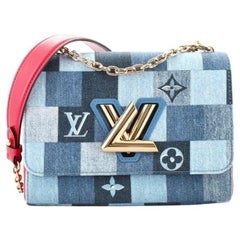 Louis Vuitton Twist Handbag Patchwork Denim MM