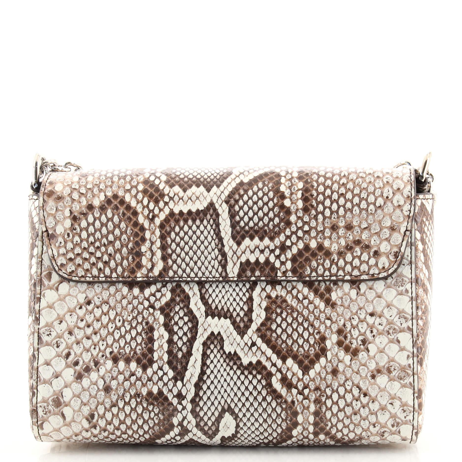 Beige Louis Vuitton Twist Handbag Python MM