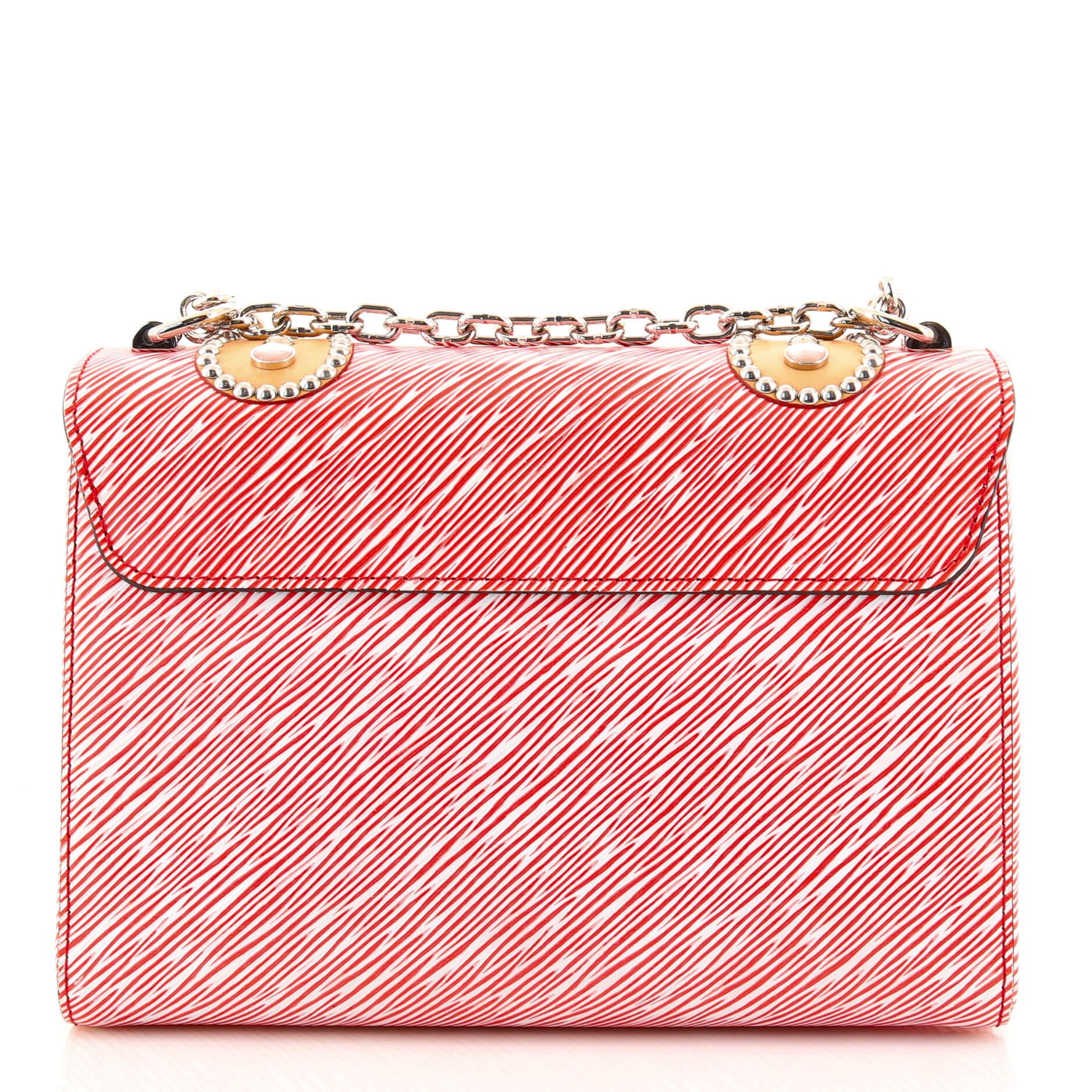 Sac à main Louis Vuitton Twist en cuir épi clouté MM Bon état à NY, NY