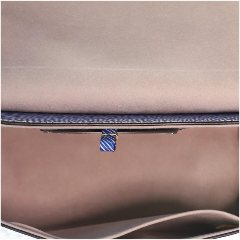 Gray Louis Vuitton Twist Handbag Studded Epi Leather MM
