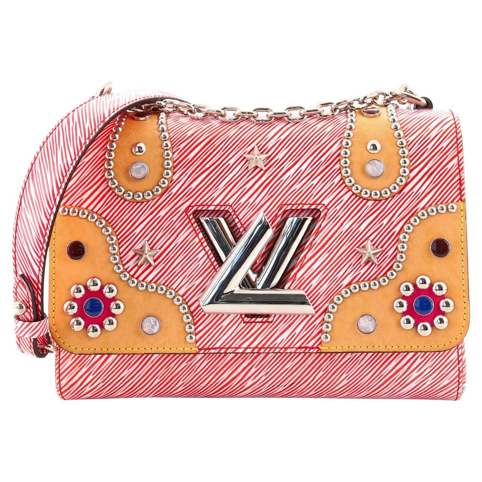 Sac à main Louis Vuitton Twist en cuir épi clouté MM