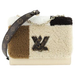 Louis Vuitton Limited Edition Creme Monogram Fleece Teddy Twist mm Bag