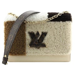 Louis Vuitton Twist Handbag Teddy Fleece with Epi Leather MM