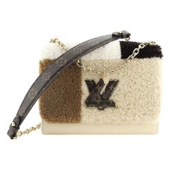 Louis Vuitton Twist Handbag Teddy Fleece with Epi Leather MM