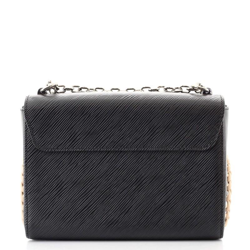 Brown Louis Vuitton Twist Handbag Whipstitch Epi Leather MM