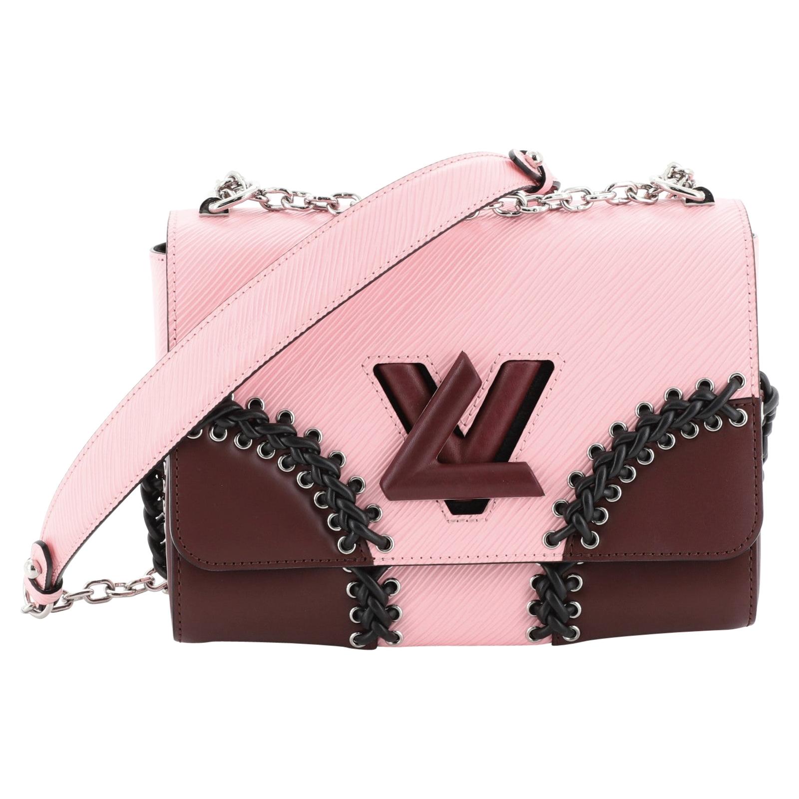 Louis Vuitton Twist Handbag Whipstitch Epi Leather MM 