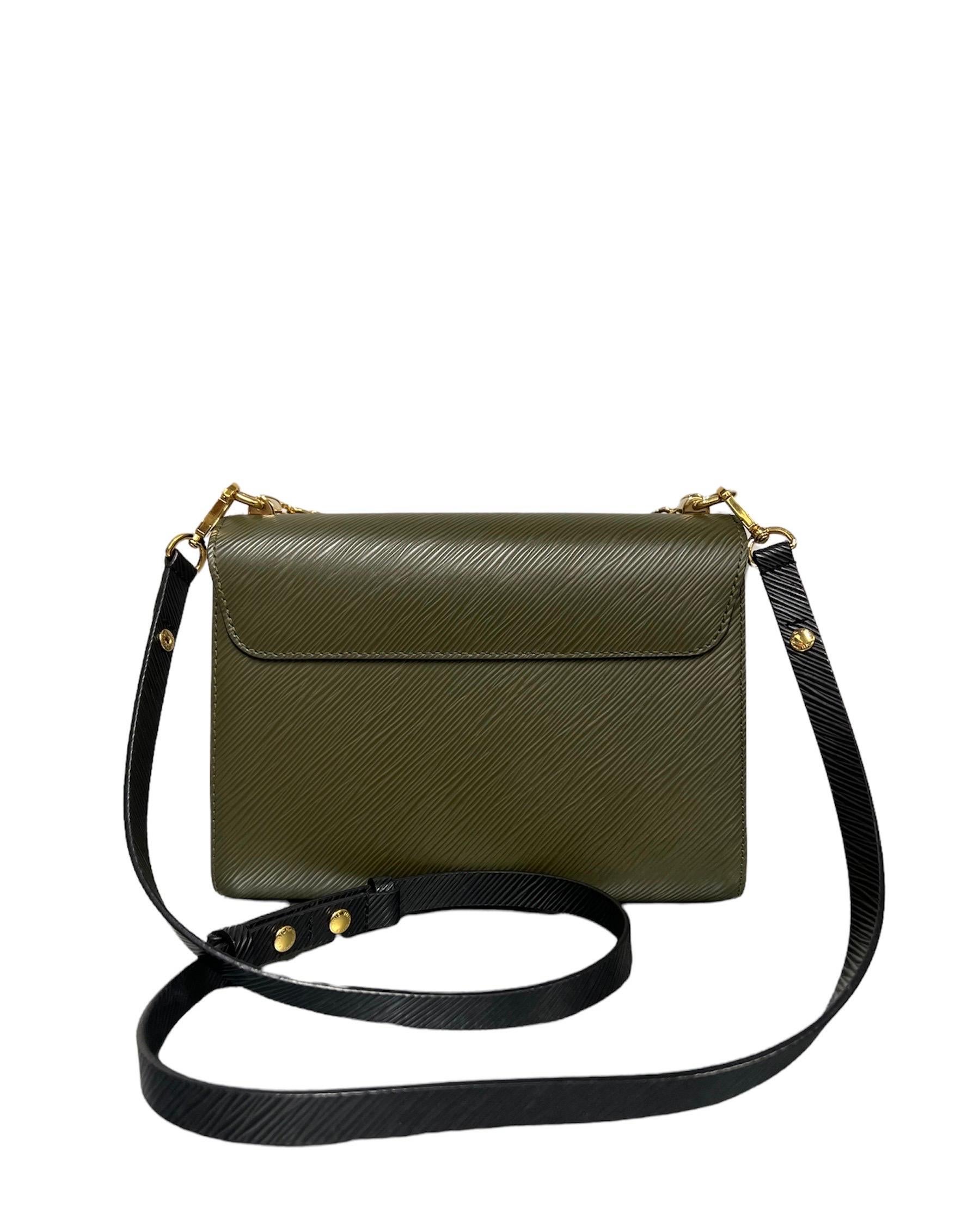 Black Louis Vuitton Twist Leather Epi Shoulder Bag