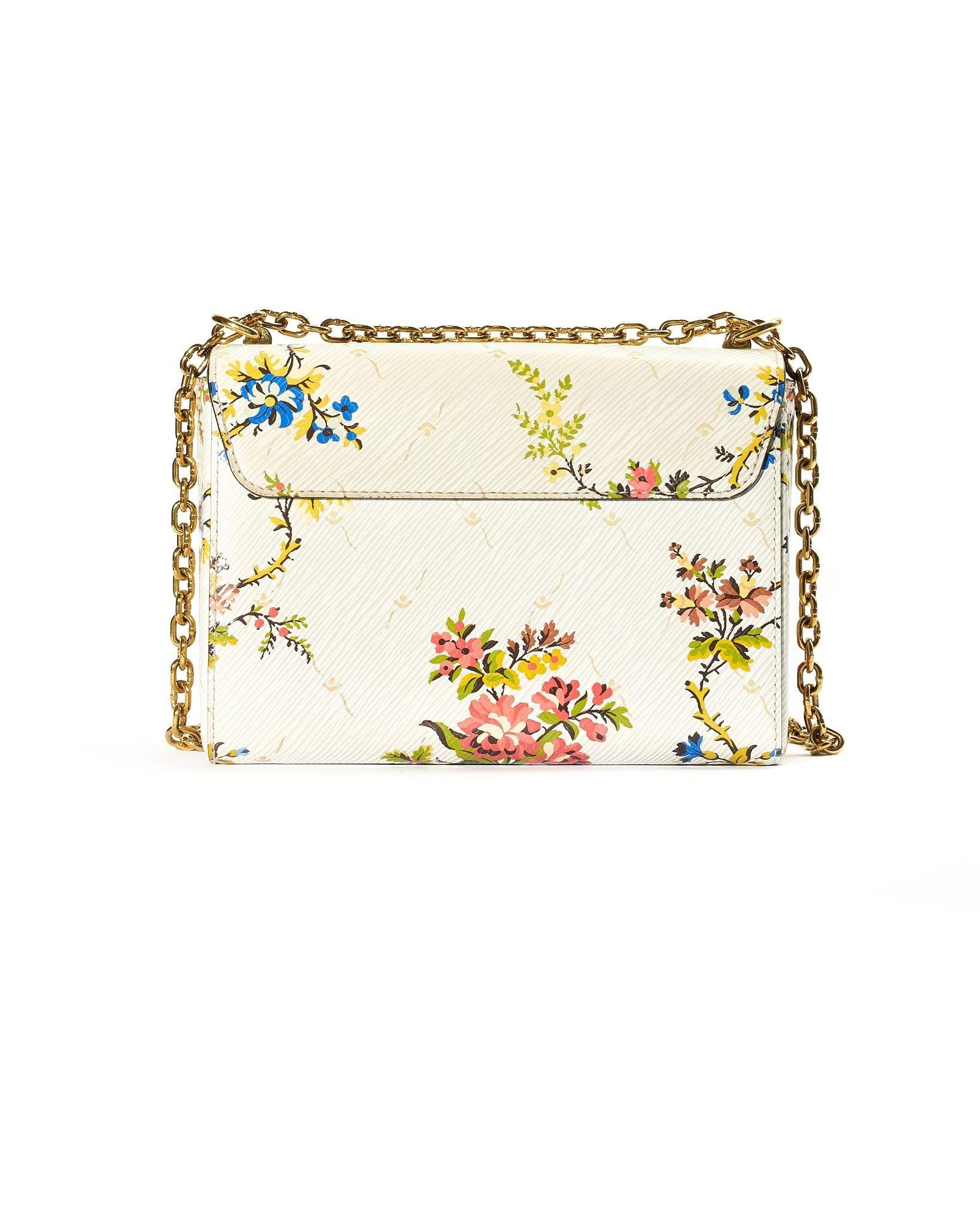Louis Vuitton Twist MM Floral Epi White In Excellent Condition For Sale In Torre Del Greco, IT