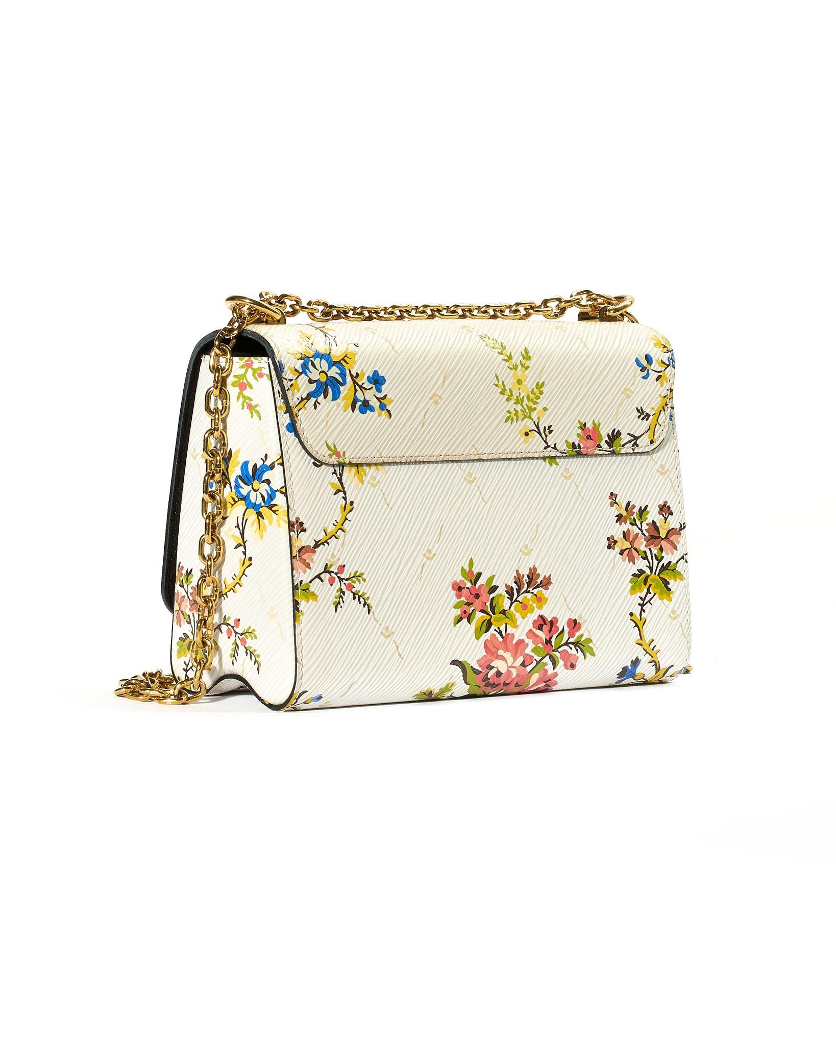 Louis Vuitton Twist MM Floral Epi White For Sale 1