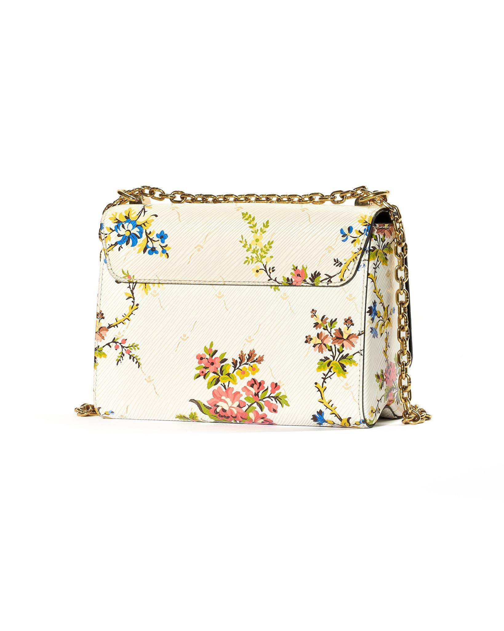 Louis Vuitton Twist MM Floral Epi White For Sale 2