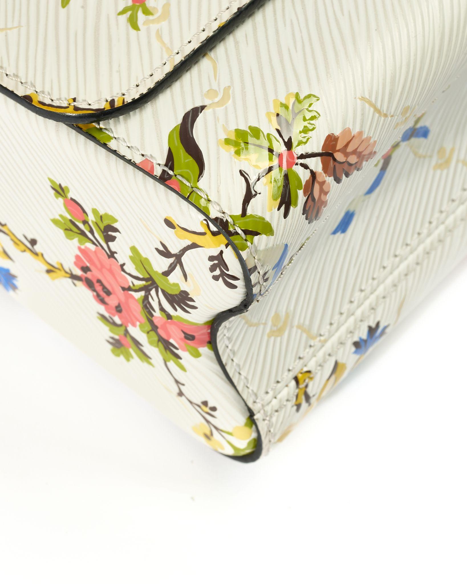 Louis Vuitton Twist MM Floral Epi White For Sale 3