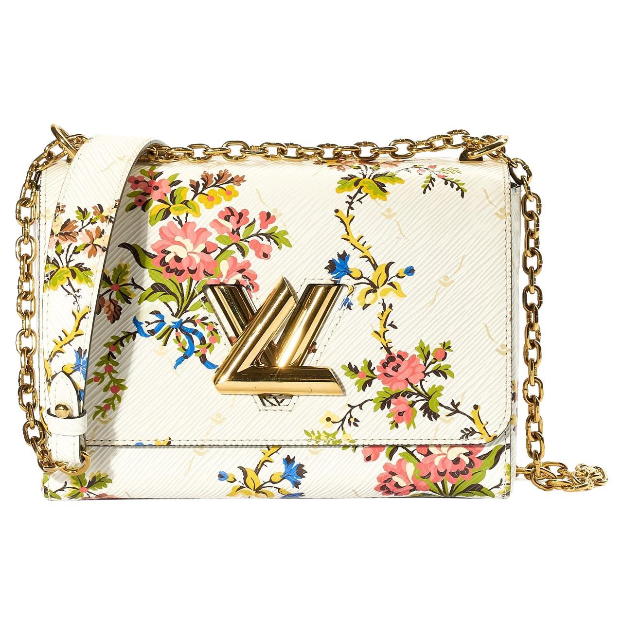 Louis Vuitton Twist MM Floral Epi White