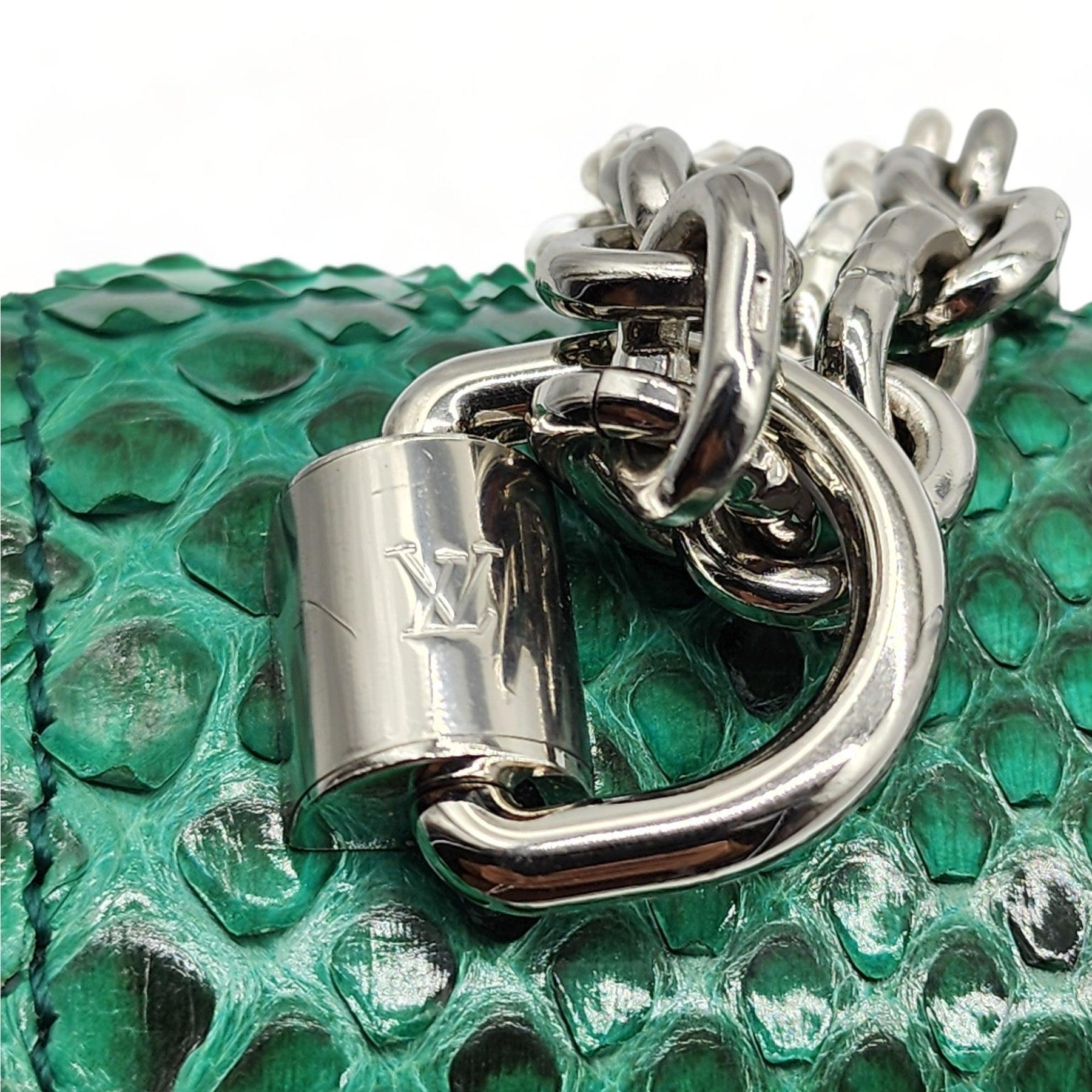 Louis Vuitton Twist MM Green Python For Sale 6