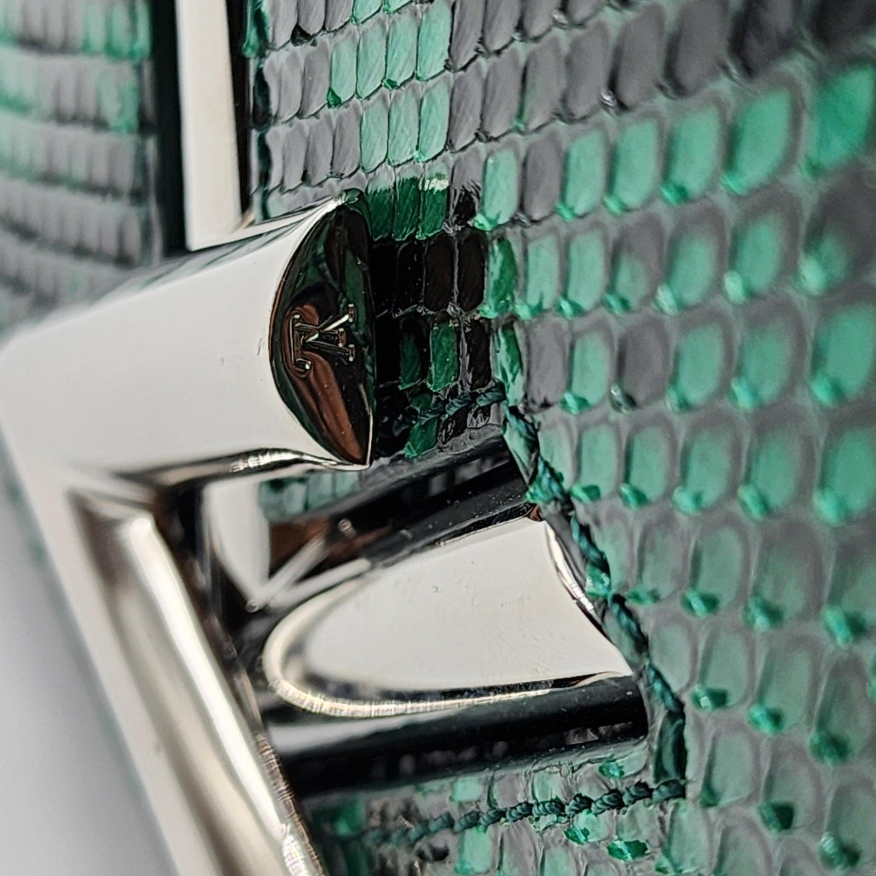 Louis Vuitton Twist MM Green Python For Sale 8