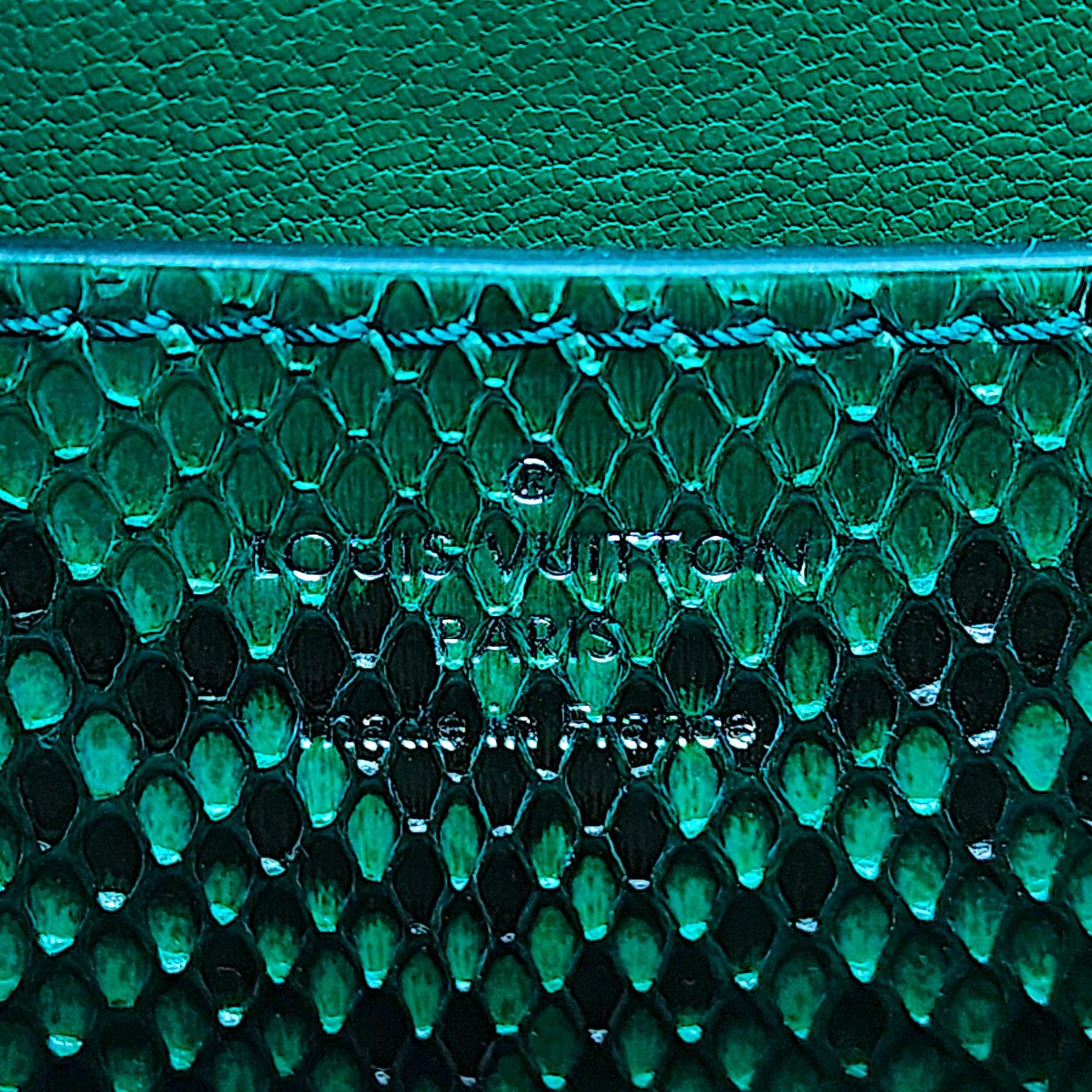 Louis Vuitton Twist MM Green Python For Sale 10