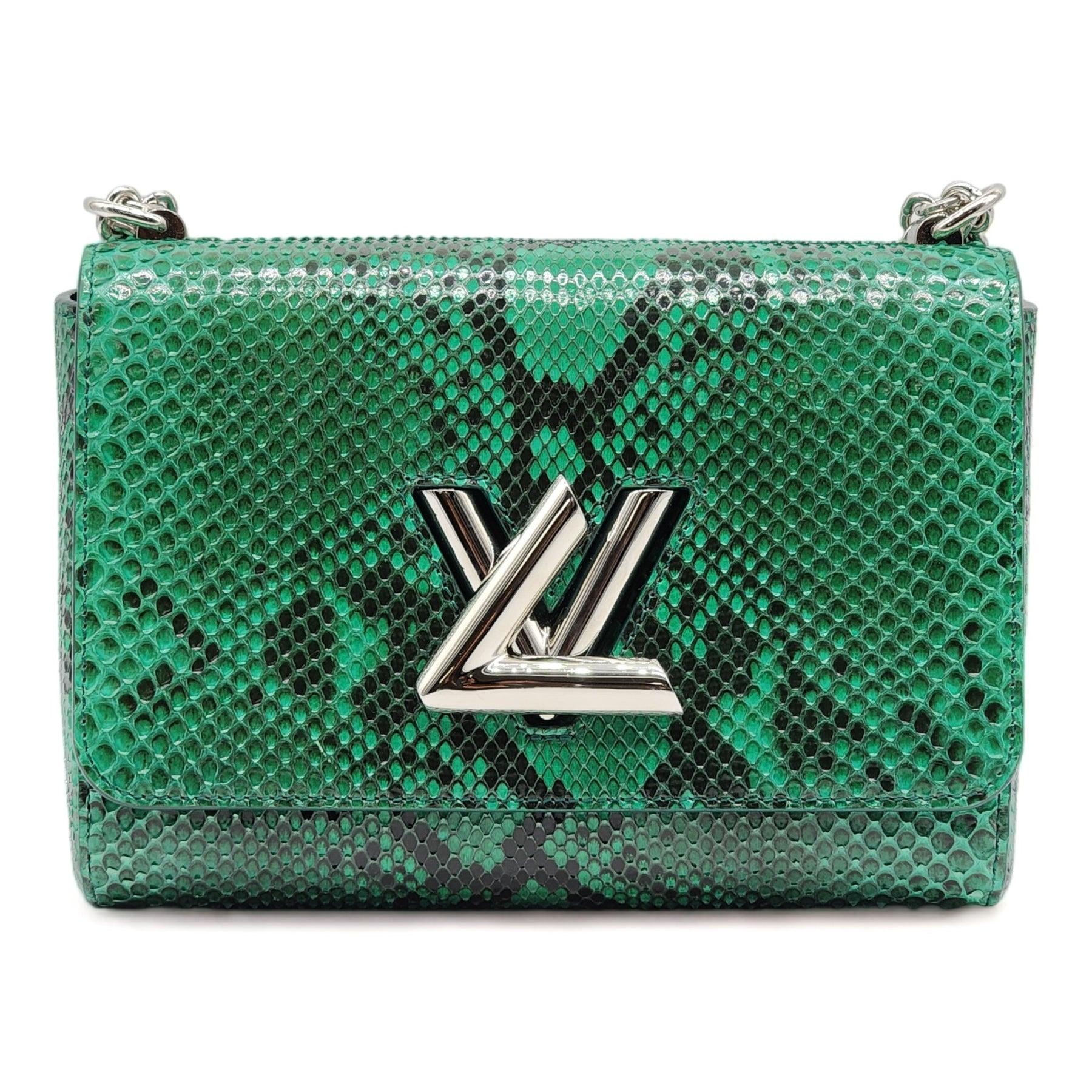 Women's Louis Vuitton Twist MM Green Python For Sale