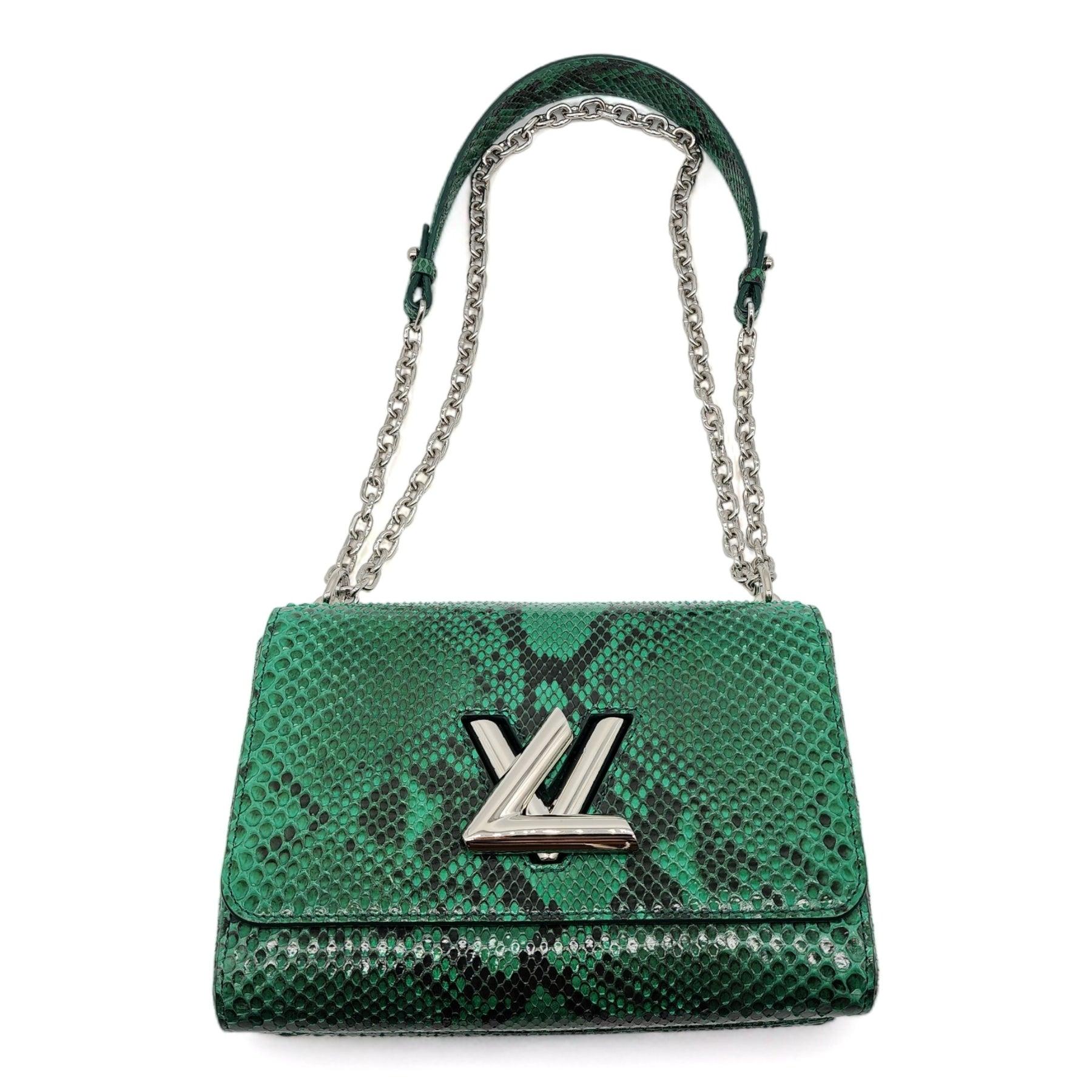 Louis Vuitton Twist MM Green Python For Sale 1