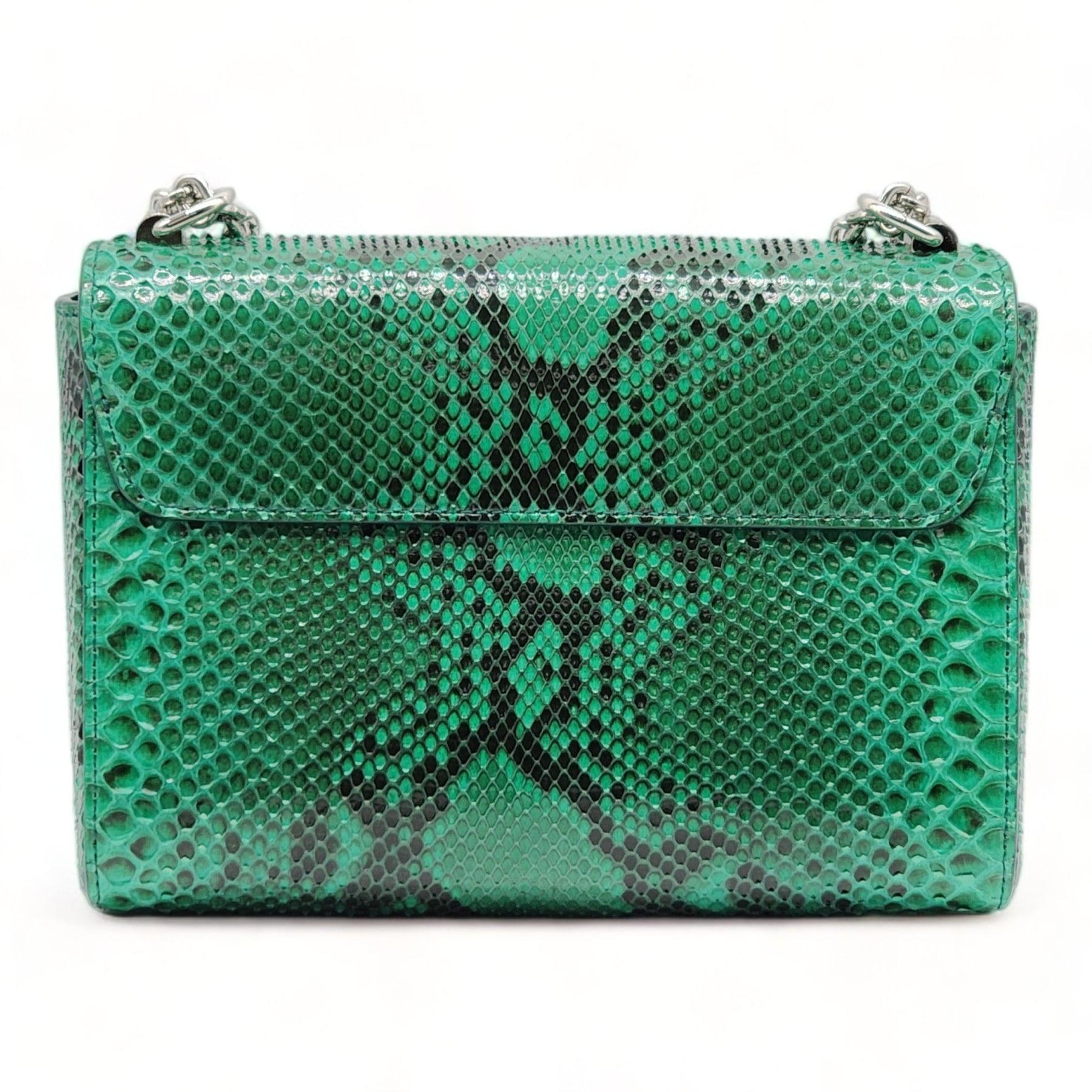 Louis Vuitton Twist MM Green Python For Sale 3