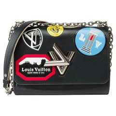 Louis Vuitton Twist MM World Tour shoulder flap bag in black epi leather, PHW