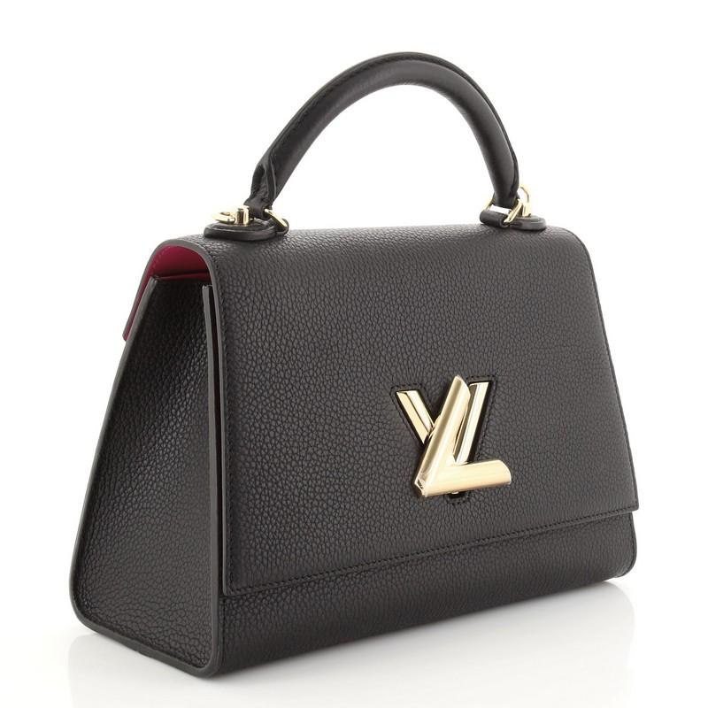 Black Louis Vuitton Twist One Handle Bag Taurillon Leather MM