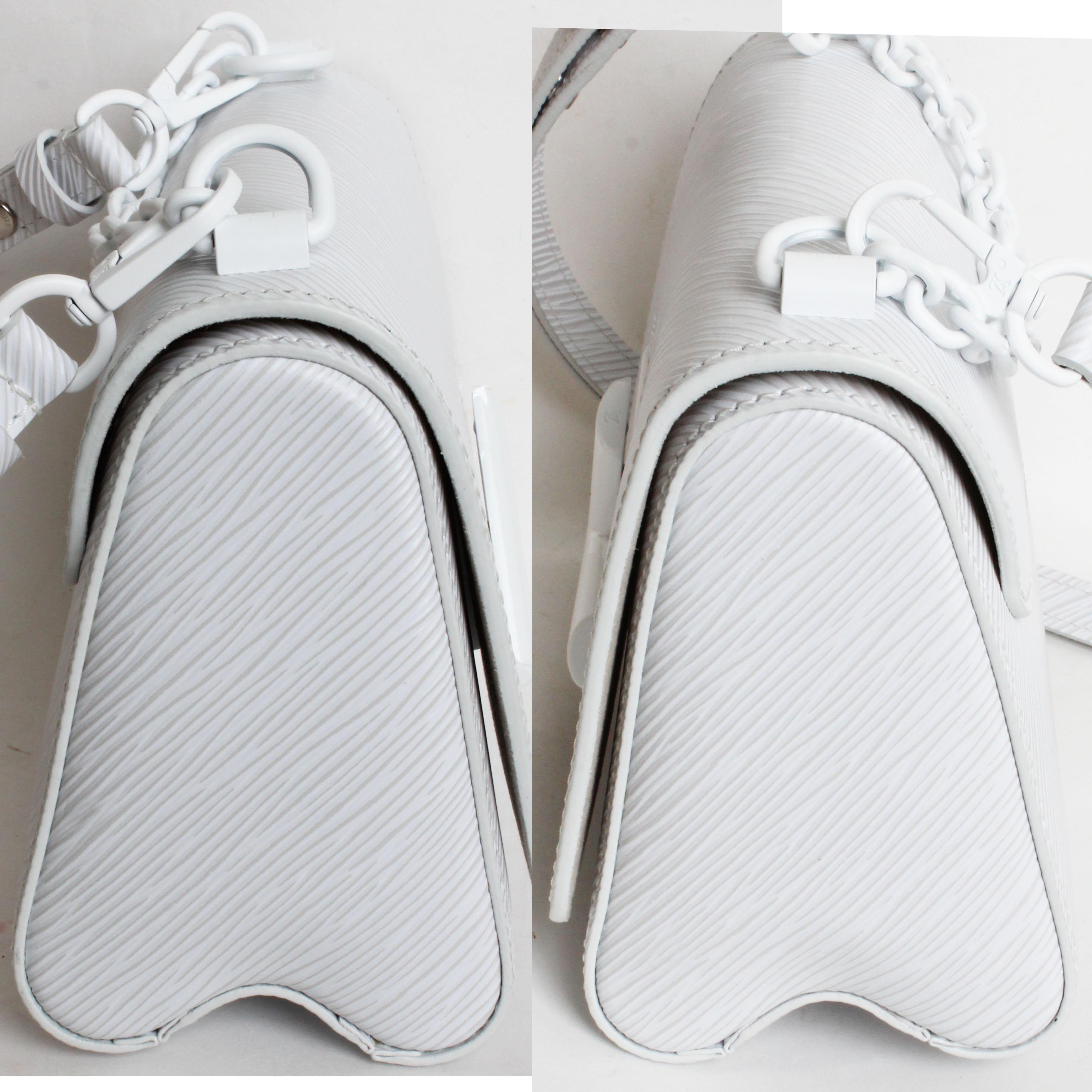 Gray Louis Vuitton Twist PM Bag White Epi Leather New In Box 