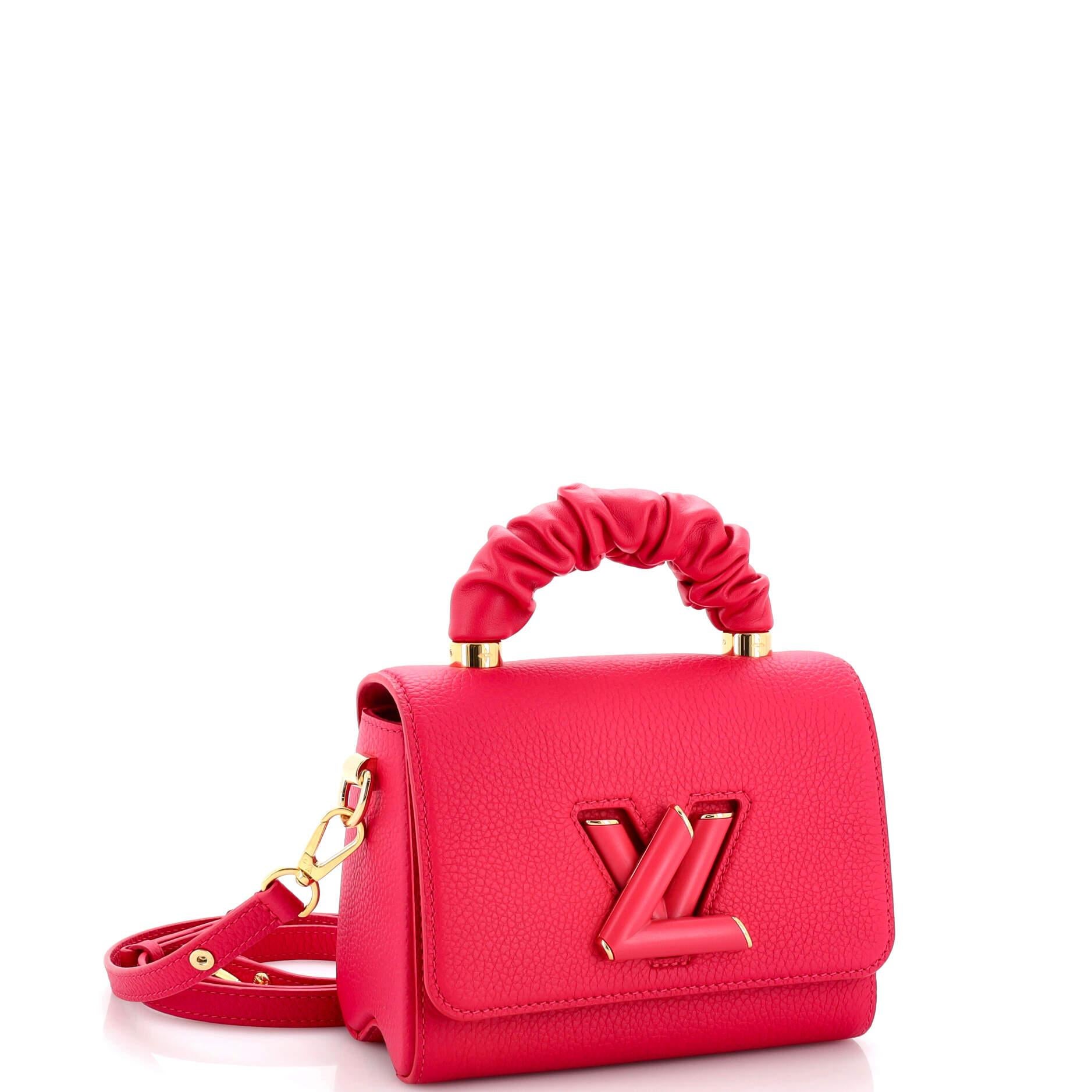 Louis Vuitton Twist Scrunchie Top Handle Bag Leather PM In Good Condition For Sale In NY, NY