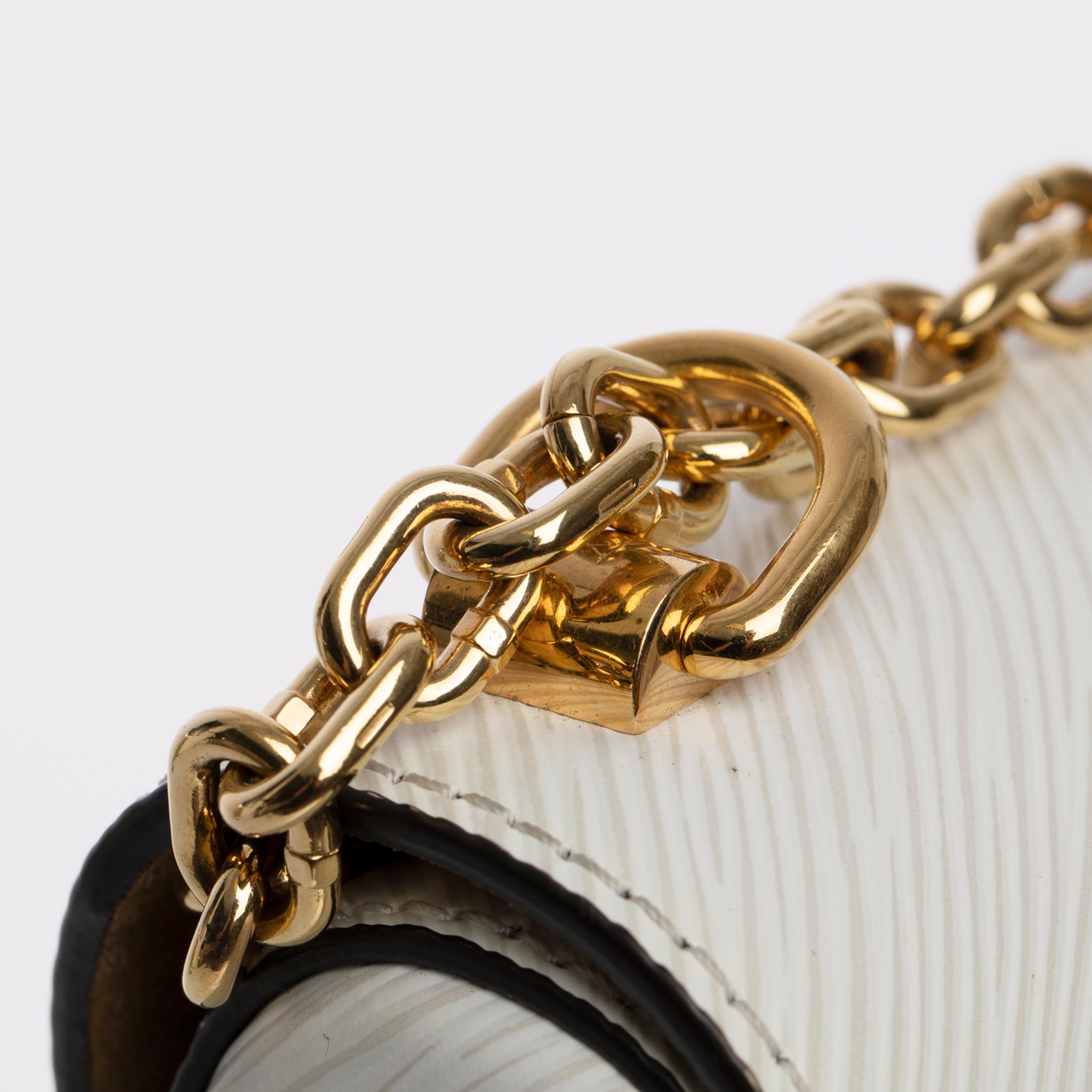 Louis Vuitton Twist Shoulder Bag Ivory Epi Leather Gold Tone Hardware For Sale 6