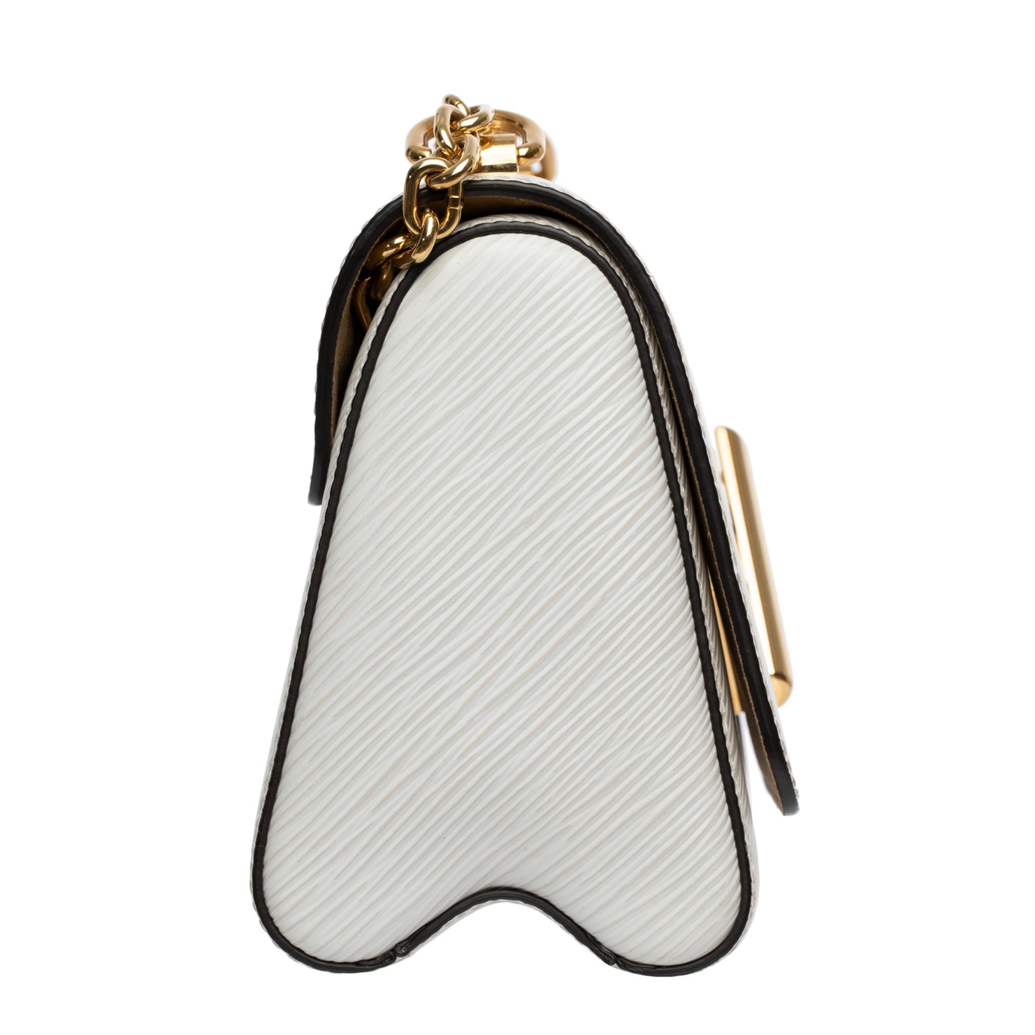Louis Vuitton Twist Shoulder Bag Ivory Epi Leather Gold Tone Hardware For Sale 7