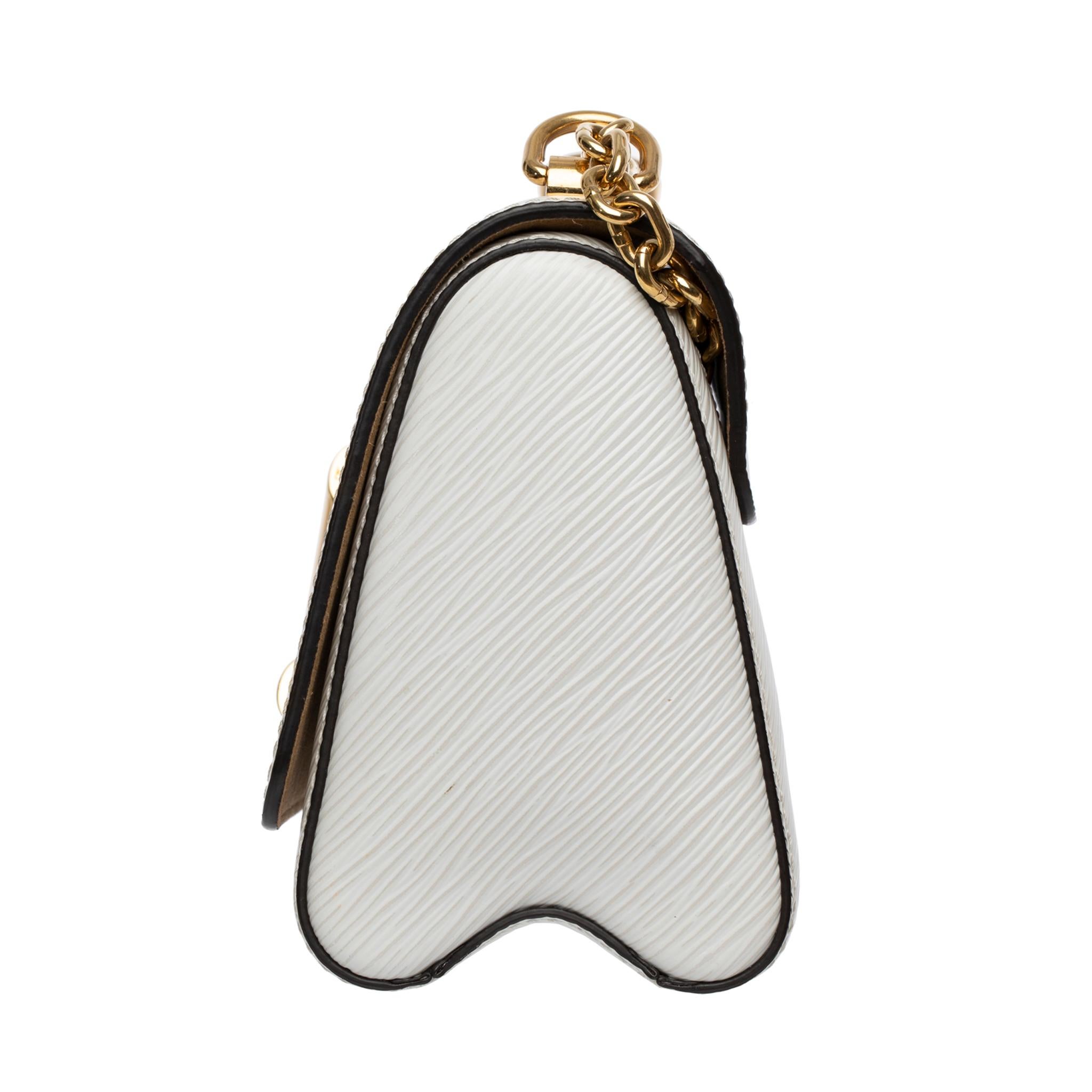 Louis Vuitton Twist Shoulder Bag Ivory Epi Leather Gold Tone Hardware For Sale 9