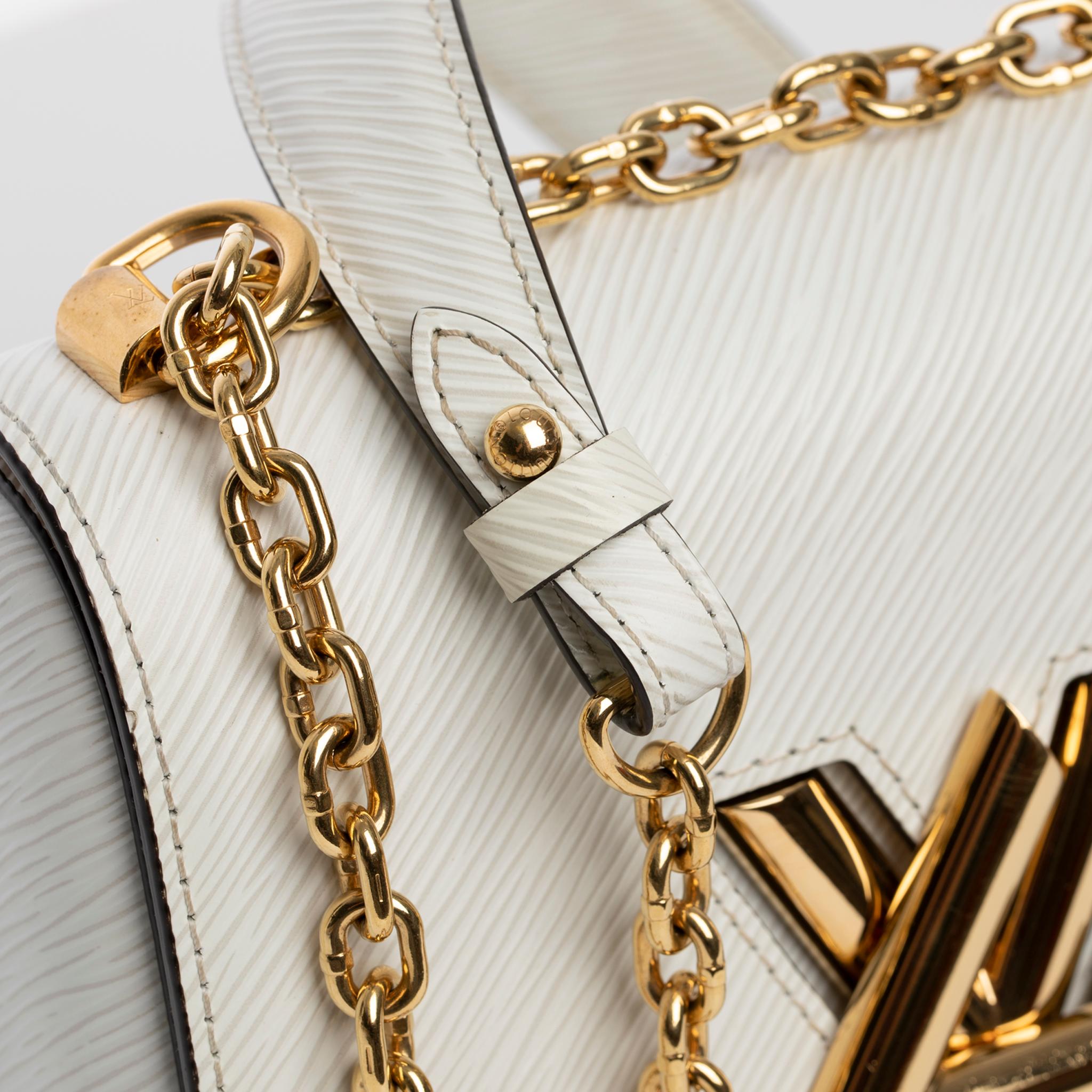 Louis Vuitton Twist Shoulder Bag Ivory Epi Leather Gold Tone Hardware For Sale 1