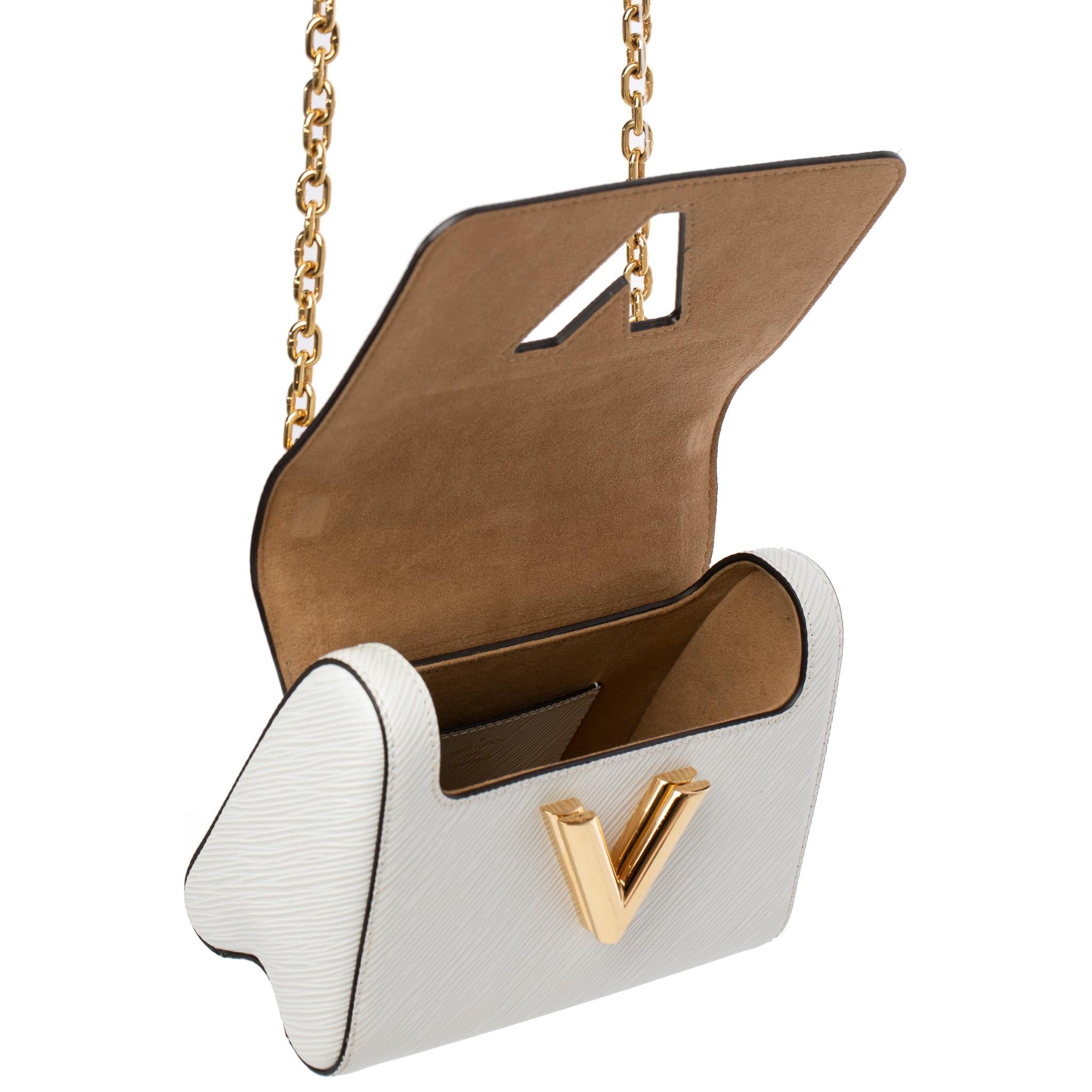 Louis Vuitton Twist Shoulder Bag Ivory Epi Leather Gold Tone Hardware For Sale 2