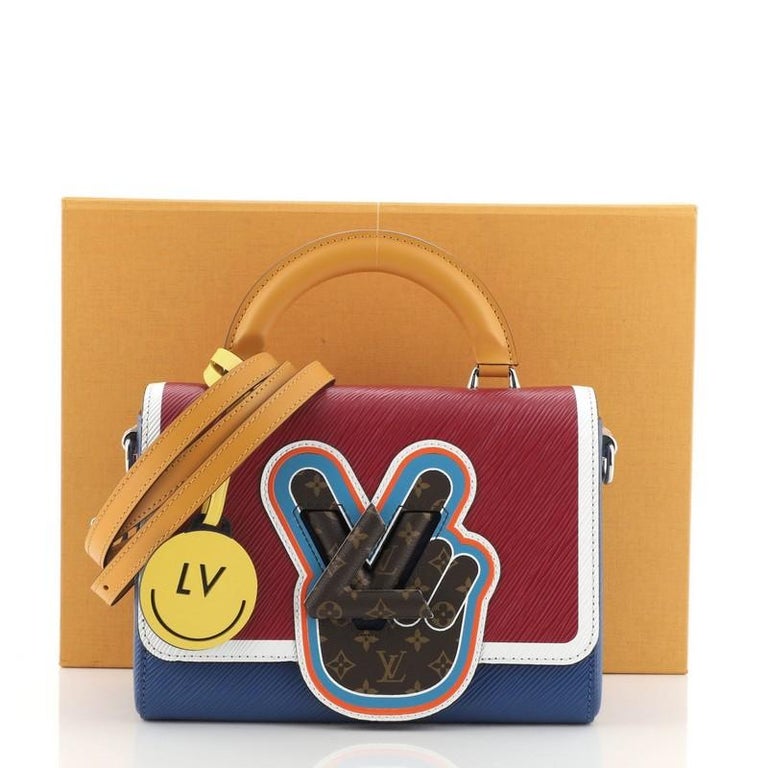 Louis Vuitton Twist Top Handle Bag Limited Edition Peace Love Epi and  Monogram at 1stDibs