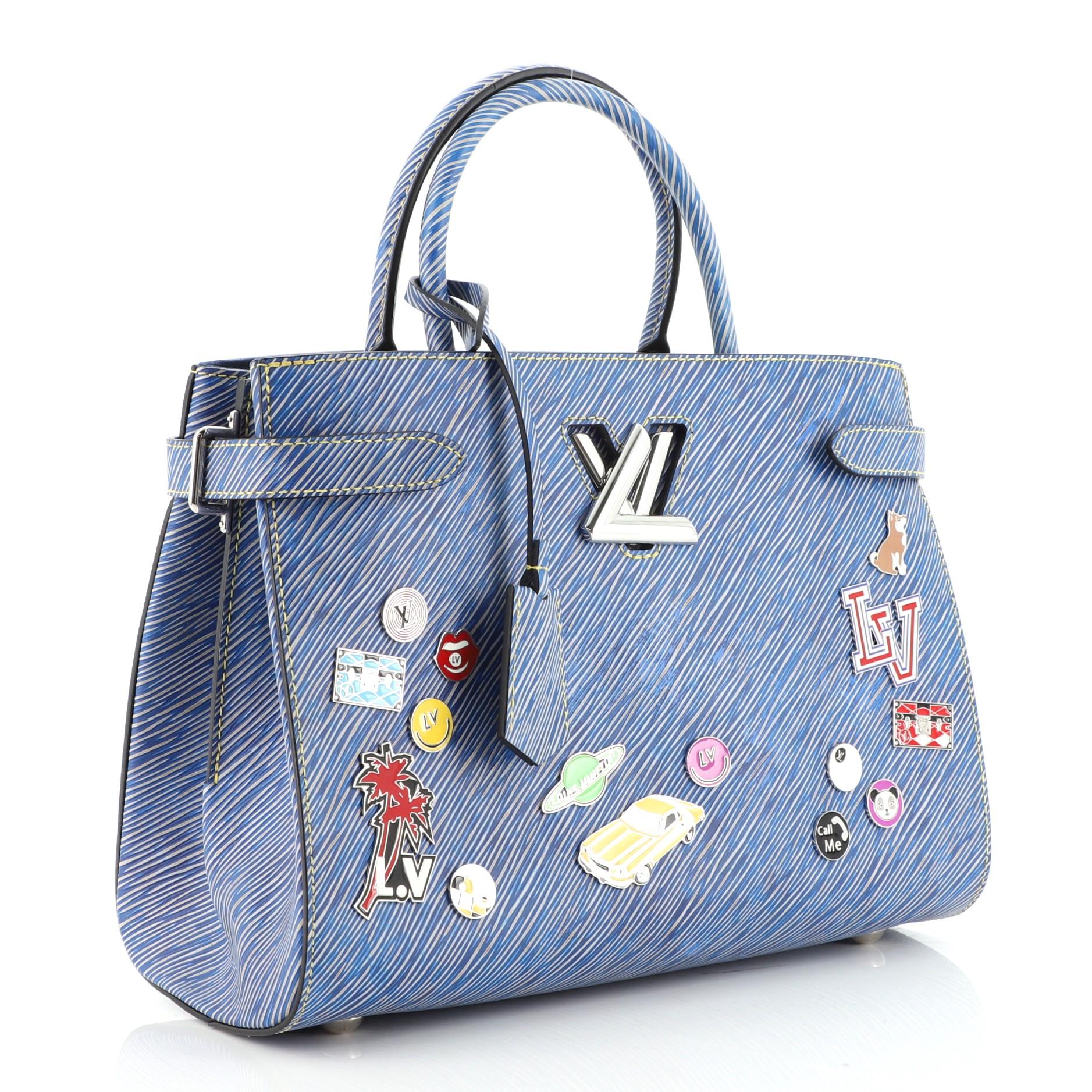 Viola Louis Vuitton Twist Tote Edizione Limitata con Spille e Pelle Epi Impreziosita
