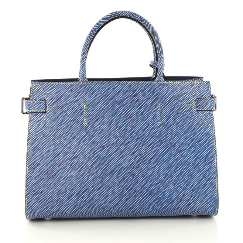 Gray Louis Vuitton Twist Tote Limited Edition Pins Embellished Epi Leather