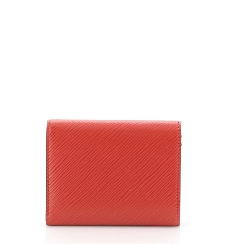 Red Louis Vuitton Twist Wallet Epi Leather Compact